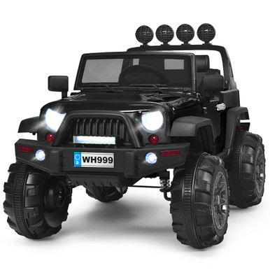 Kids' 12V Ride-on Truck RC with Lights, Music, and Trunk
