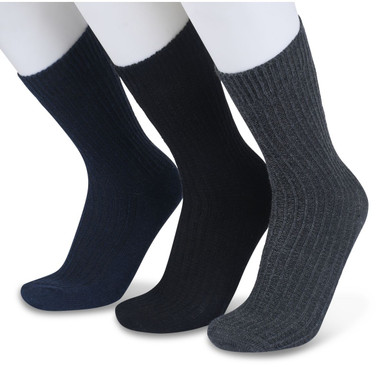 Men's Textured Knit Wool Blend Socks by GaaHuu™ (3-Pair)
