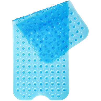 Extra-Long Clear Non-Slip Bathtub Shower Mat with Drainage Holes - 2 Packs