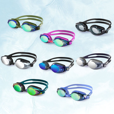 ZIONOR Adults G8 AntiFog Swim Goggles with UV Protection 2Pack  Grey Frame Silver Lens