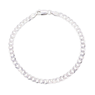 .925 Sterling Silver 4mm Italian Miami Cuban Curb Link Bracelet