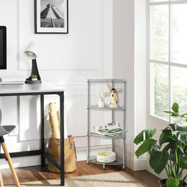 4-Tier Metal Wire Adjustable Storage Rack