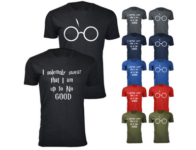 Men's Harry Potter Themed Humor T-shirts - I solemnly swear - Charcoal / 2X-Large