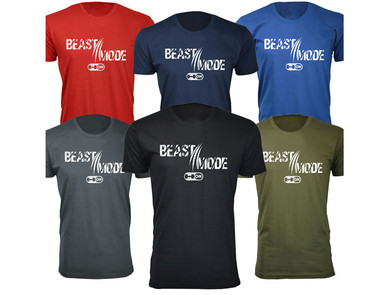 Men's Workout Beast Mode On T-shirts - Royal Blue / 2X-Large