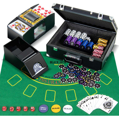 300-Piece Casino Poker Chip Set with Accessories