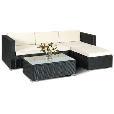 Costway 5-Piece Outdoor Rattan Furniture Set