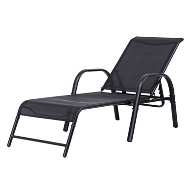Outdoor Folding Recliner Chair with Adjustable Back