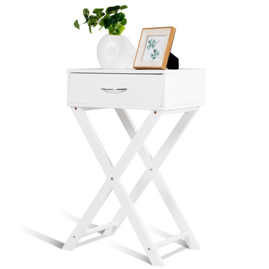 Costway X-Shaped Modern End Table Nightstand
