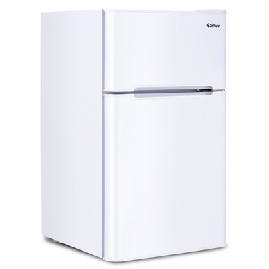 Costway 3.2 cu ft. Compact Refrigerator with Freezer