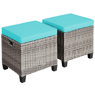 Patio Rattan 2-in-1 Ottoman