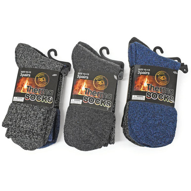 Men's Thermal Socks, Size 10-13 (6-Pair)