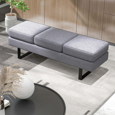 Waiting Room Bench Seating with Metal Frame Leg
