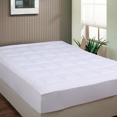 Luxurious Microplush Pillow Mattress Pad Topper - Cal King Mattress Topper