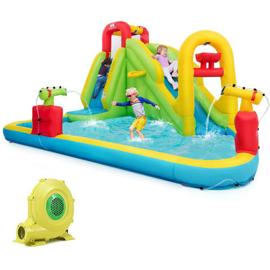 Kids' Inflatable Water Slide Bounce House with 480W Blower