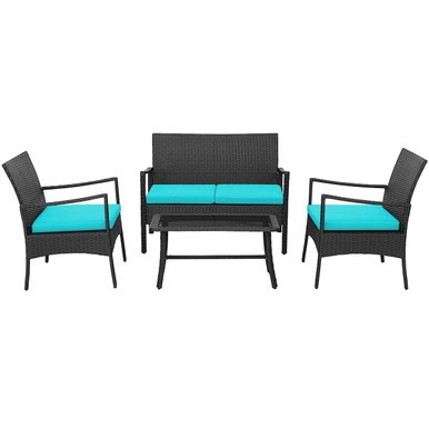 Costway 4-Piece Wicker Patio Furniture Set