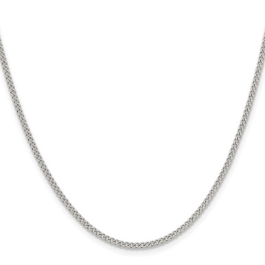 Photos - Pendant / Choker Necklace Private Label Stainless Steel Polished 2.25mm Round Curb Chain - 24-inch S