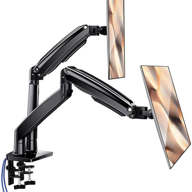Ergear® Fully Adjustable Dual Monitor Arm with USB for Screens up to 35"