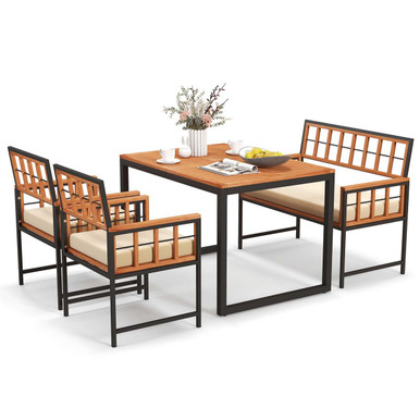 Photos - Garden Furniture Goplus Costway 4-Piece Outdoor Patio Dining Set HCST01044