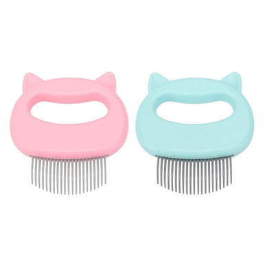 Pet Hair Removal Massaging Shell Comb (2-Pack)