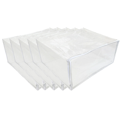 Clear Vinyl Zippered Storage Bag (5-Pack)-image-SKU9968784