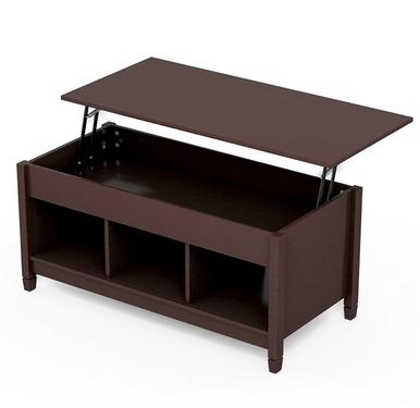 Lift-Top Hidden Compartment Coffee Table - Coffee