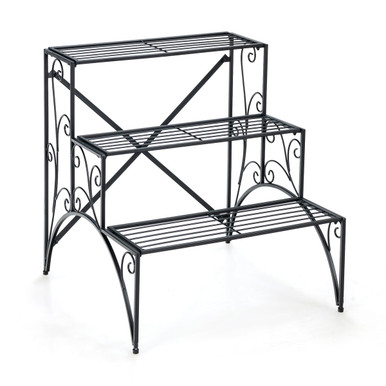 3-Tier Metal Scroll Plant Stand
