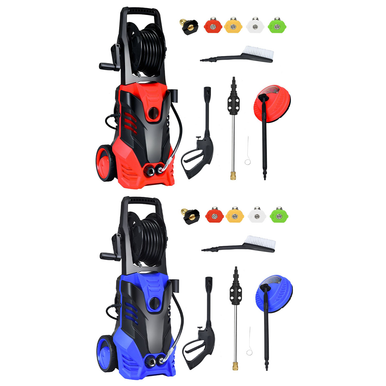 3,000PSI Electric High-Pressure Washer with 5 Nozzles & Hose Reel