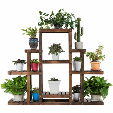 Goplus 6-Tier Flower Wood Plant Stand Display Rack