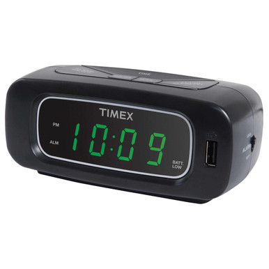 Timex® Alarm Clock with USB Charging, T1210-image-SKU10624286