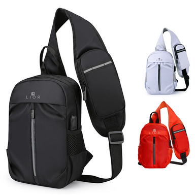 Lior™ USB-Charging Multi-Pocket Shoulder Bag