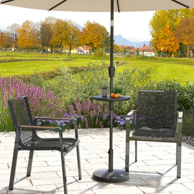 20-Inch Outdoor Adjustable Umbrella Table with 1.5-Inch Hole
