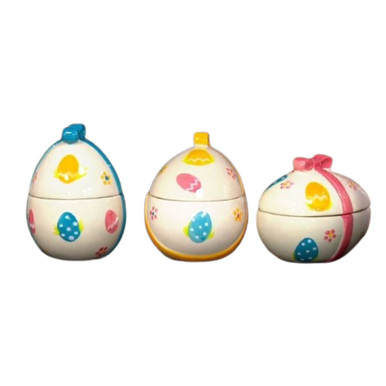 Easter Egg Figural Lidded Ramekins (Set of 3)
