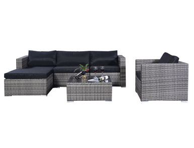 Rattan 6-Piece Outdoor Furniture Set