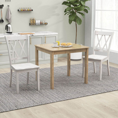 Farmhouse Wooden Dining Chairs (Set of 2)