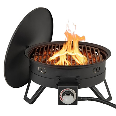 Photos - Electric Fireplace Costway 17-Inch Portable Gas Fire Pit with Folding Legs HCST02654 