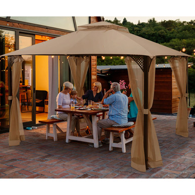 10 x 12-Foot Gazebo Replacement Top with Air Vent and Drainage Holes