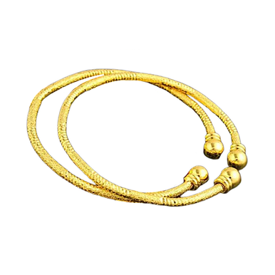 18K Yellow Gold Filled Coco Head Bangle (2-Pack)