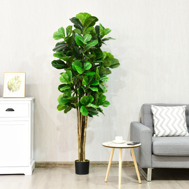 Photos - Other Decoration Goplus 6-ft Artificial Fig Tree Decorative Planter CWYA00010 