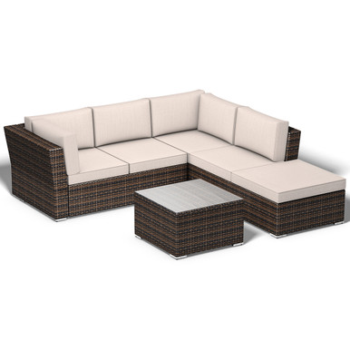 Outdoor Patio Rattan Furniture Set (6-Pieces)