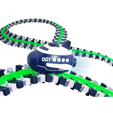 USA Toyz Zero G Space Glow Race Track for Kids (258-Piece)