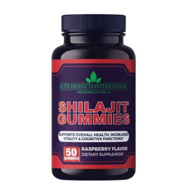 Shilajit Gummies Supplement Raspberry Flavor 50 ct