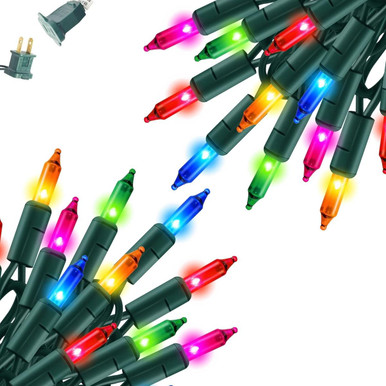  20-Foot 100-Count Incandescent Waterproof Mini String Lights (2-Pack)