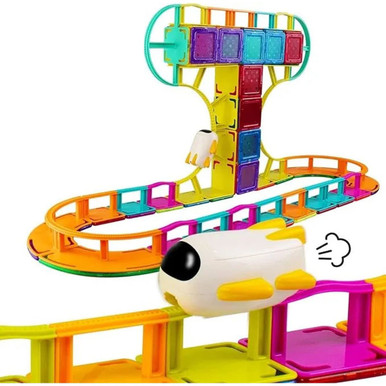 64-Piece Magnetic Tiles Sky Track