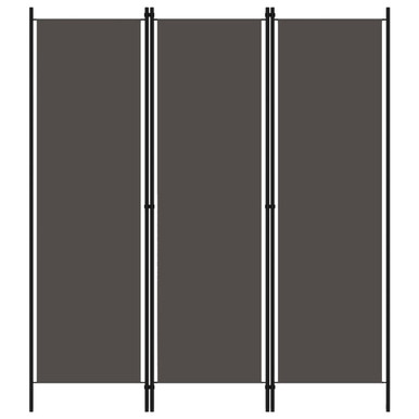 3-Panel Room Divider Anthracite 59.1"x70.9"