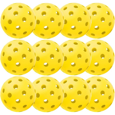 Waloo 12-Piece Outdoor Pickleball Balls