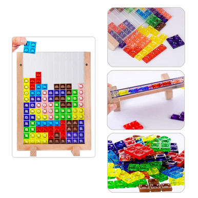 Wooden Brain Teasers Blocks Puzzle Transparent Toy