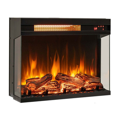 23" 1500W 3-Sided Electric Fireplace Insert Heater