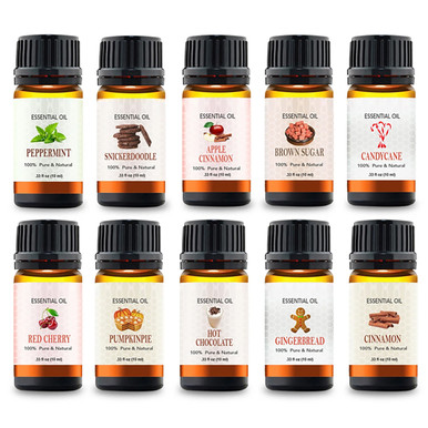 Holiday Aromatherapy Essential Oils, 0.33 fl. oz. (Set of 10)-image-SKU11908615