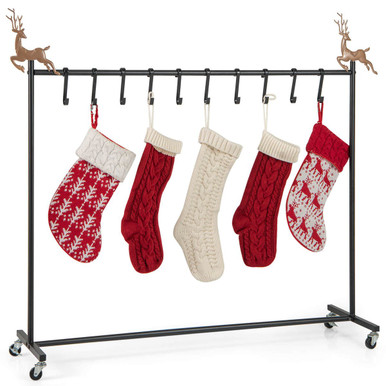 10-Hook Christmas Stocking Holder Stand