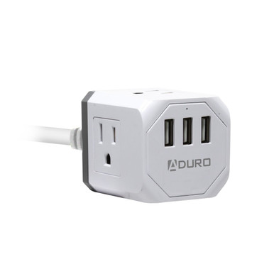 Aduro PowerUp Power Strip with 3 Outlet & 3 USB Ports